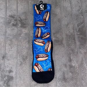 Detroit Lions coney dog print socks